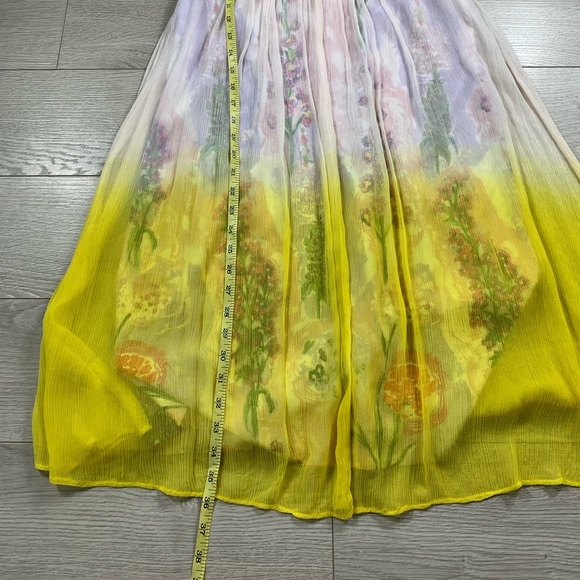 Anthropologie HD in Paris Ivory Ombre Chiffon Dress - Picture 12 of 14